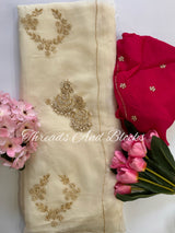 Off White Cut-Daana Saree