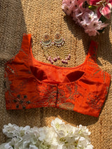 Narangi Floral Jaal Blouse