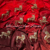 Dazzling Deer Crepe Saree