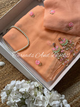 Peach Petunia Saree