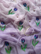 Lady Wisteria Chiffon Saree