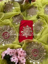 Zubeida Zardosi Buta Saree