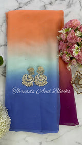 Dawn Ombré Mukaish Saree