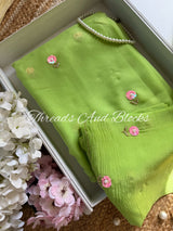Matcha Green Petunia Saree