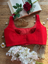 Red Hibiscus Blouse