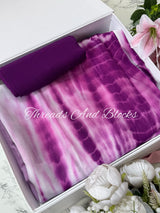 Lavender Purple Shibori Saree