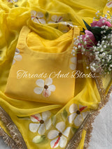 Yellow Hibiscus Suit Set