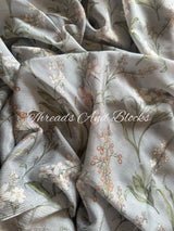 Ash Bloom Chinnon Saree