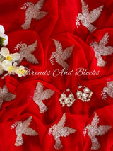 Glistening Hummingbird Saree