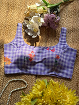 Checkmate Purple Blouse