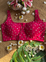 Rani Bandhani Mirror Blouse