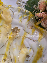 Yellow Shibori Sitara Jaal Saree