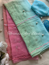 Pastel Wonderland Jaal Saree