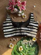 Black Lappa Stripe Blouse