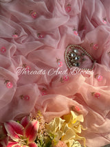 Misty Pink Petunia Saree