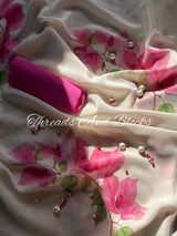 Bougainvillea Crepe Saree