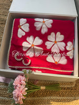 Flowers of Hearts Hand Painted Saree