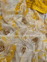 Yellow Shibori Sitara Jaal Saree