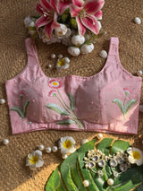 Soft Pink Dahlia Blouse