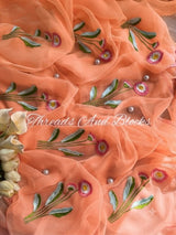 Blushing Dahlia Chiffon Saree