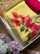Bougainvillea Crepe Saree