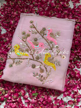 Birdsong Harmony Chiffon Saree