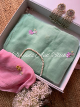 Floating Peony Saree