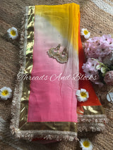 Glowing Sun Mukaish Lappa Saree