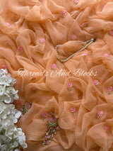 Peach Petunia Saree