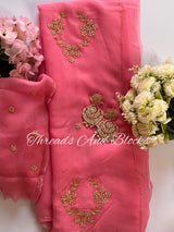 Candyfloss Pink Cut-Daana Saree