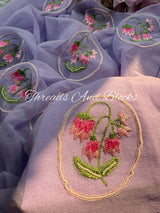 Lavender Resham Tulip Saree