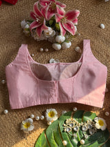 Soft Pink Dahlia Blouse