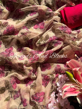 Blossom Trail Chiffon Saree