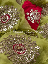 Zubeida Zardosi Buta Saree