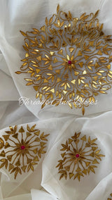 Noor Gotapatti Saree - Off White