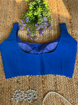 Royal Blue Gota Sitara Blouse