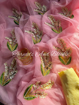 Porcelain Chiffon Saree