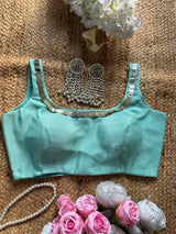 CHAMKI Aqua Blue Blouse