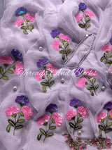 Oleander Whispers Chiffon Saree