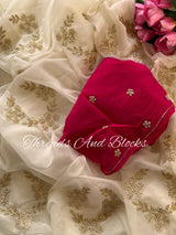 Off White Cut-Daana Saree