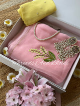 Porcelain Chiffon Saree