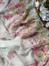 Floating Lotus Chiffon Saree