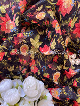 Moonlit Garden Chiffon Saree