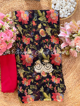 Moonlit Garden Chiffon Saree