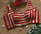 Red Lappa Stripe Blouse