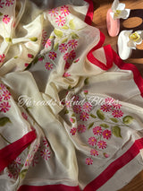 Spring Kiss Hand Painted Crepe Saree