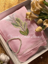 Porcelain Chiffon Saree