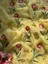 Blushing Dahlia Chiffon Saree