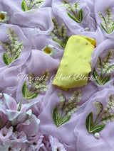 Porcelain Chiffon Saree