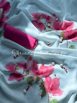 Bougainvillea Crepe Saree